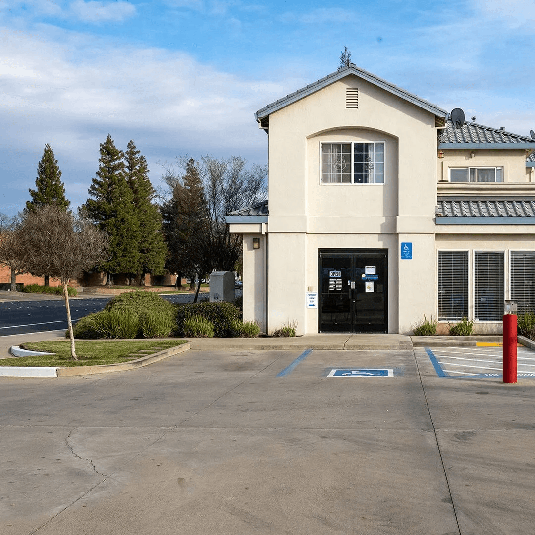 Truckee self-storage facility office and drive aisle in Truckee, California